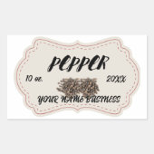 Personalisiertes klassisches Rundfleischetikett Rechteckiger Aufkleber (Vorderseite)