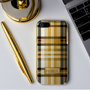 Personalisiertes klassisches Tan und Gold Case-Mate iPhone Hülle
