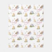 Personalisiertes klassisches Winnie Puuh Mädchen B Fleecedecke (Vorderseite)