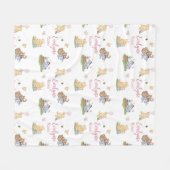Personalisiertes klassisches Winnie Puuh Mädchen B Fleecedecke (Vorderseite (Horizontal))