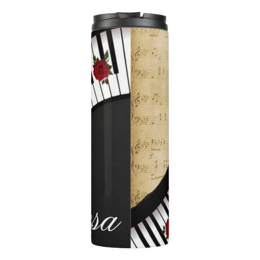 Personalisiertes Klavier befestigt thermische Thermosbecher (Rückseite)