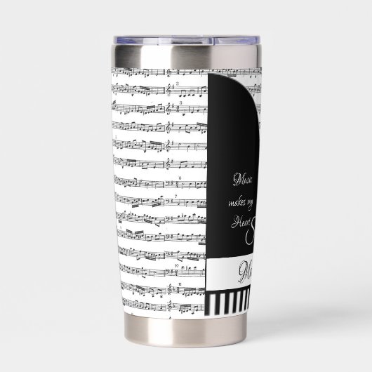 Personalisiertes Klavier Thermobecher (Vorderseite)