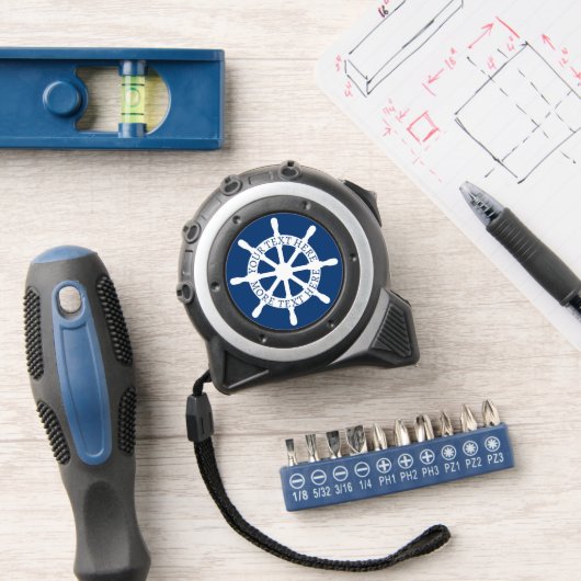 Personalisiertes Klebeband mit nautischem Schiffsr Maßband (Werkstatt)