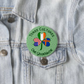Personalisiertes Kleeblatt der Åland-Inseln Button (Beispiel)
