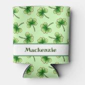 Personalisiertes Kleeblatt Light Green St Patrick' Dosenkühler (Vorderseite)