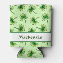 Personalisiertes Kleeblatt Light Green St Patrick' Dosenkühler