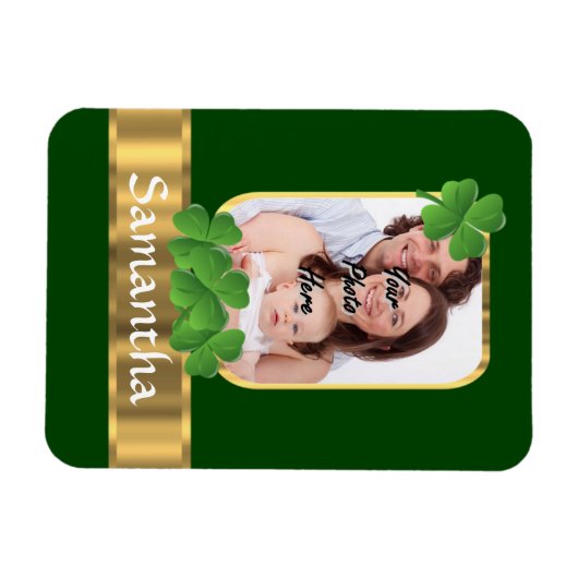 Personalisiertes Kleeblatt Magnet (Horizontal)