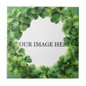 Personalisiertes Kleeblatt schließen Fliese (Vorderseite)