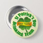 Personalisiertes Kleeblatt St Patrick Button (Vorne & Hinten)