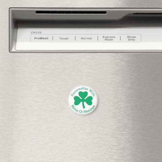 PERSONALISIERTES Kleeblatt St Patricks Day Magnet (In Situ (Geschirrspüler))