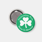 PERSONALISIERTES Kleeblatt St Patricks Day Magnet (Vorderseite/Rückseite)