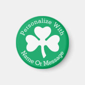 PERSONALISIERTES Kleeblatt St Patricks Day Magnet (Vorne)
