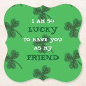 Personalisiertes Kleeblatt St. Patrick's Day Unter Untersetzer (Vorderseite)