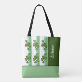 Personalisiertes Kleeblatt und Streifen sollten au Tasche (Rückseite)