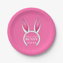 Personalisiertes kleines Bunny Baby Dusche Osterpl Pappteller