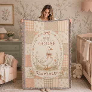 Personalisiertes kleines Gänse-Babymädchen-Andenke Decke