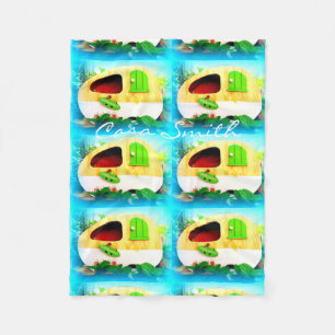 personalisiertes kleines Haus Thunder_Cove Fleecedecke