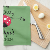 Personalisiertes kleines Lady Bug Küchentuch (Viertel Falte)
