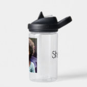 Personalisiertes kleines Mädchen mit einem Teddybä Trinkflasche (Links)