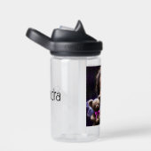 Personalisiertes kleines Mädchen mit einem Teddybä Trinkflasche (rechts)