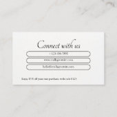 Personalisiertes kleines Unternehmen Dankeschön Hi Visitenkarte (Rückseite)