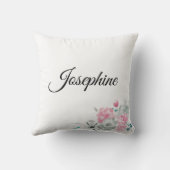 Personalisiertes Kleinkind| Boho Wasserfarben - Bl Kissen (Rückseite)