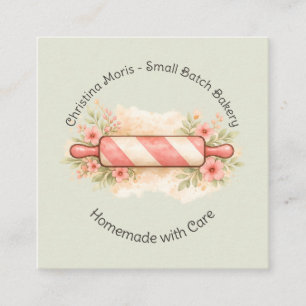 Personalisiertes Kleinserien-Bäckerei-Geschenk-Tag Quadratische Visitenkarte