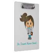 Personalisiertes Klemmbrett - weiblicher brünetter (Rechts)