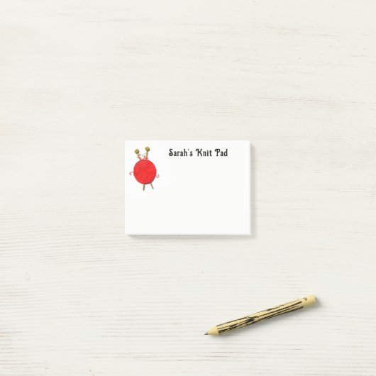 Personalisiertes Knittergeschenk Post-it Klebezettel (Auf Schreibtisch)