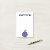 Personalisiertes Knittern Post-it Klebezettel (Auf Schreibtisch)