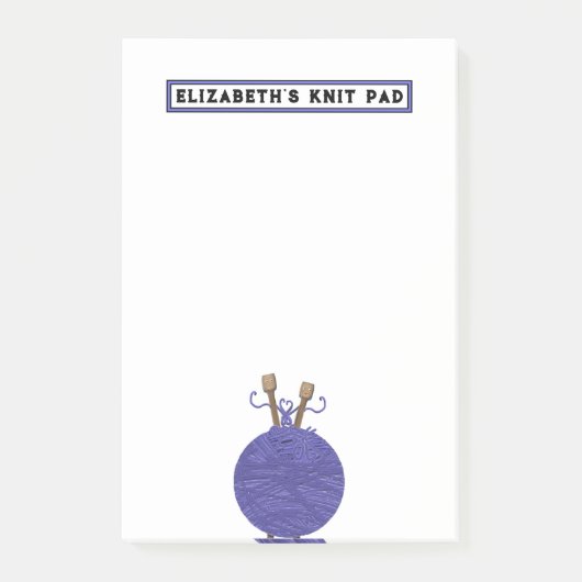 Personalisiertes Knittern Post-it Klebezettel (Vorderseite)