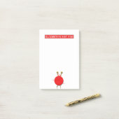 Personalisiertes Knittern Post-it Klebezettel (Auf Schreibtisch)