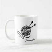 Personalisiertes Knittern von Lover-Geschenk Kaffeetasse (Links)