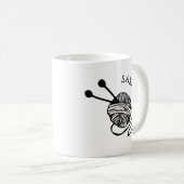 Personalisiertes Knittern von Lover-Geschenk Kaffeetasse (VorderseiteRechts)