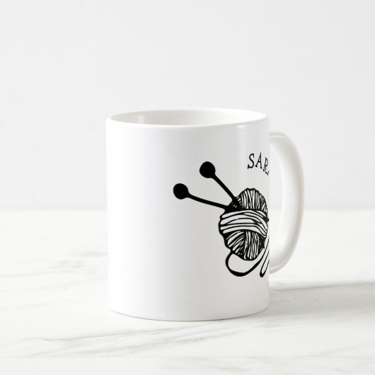 Personalisiertes Knittern von Lover-Geschenk Kaffeetasse (VorderseiteRechts)