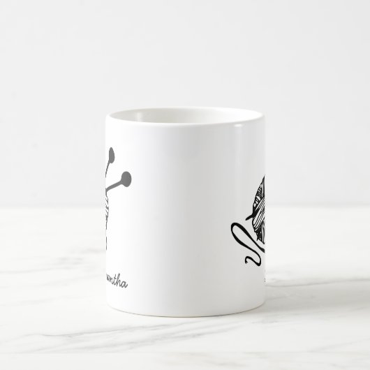 Personalisiertes Knittern von Lover-Geschenk Kaffeetasse (Mittel)