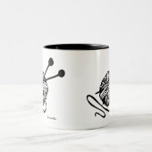 Personalisiertes Knittern von Lover-Geschenk Zweifarbige Tasse (Mittel)