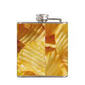 Personalisiertes knuspriges Kartoffelchip-Design Flachmann (Rückseite)