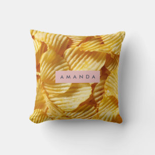 Personalisiertes knuspriges Kartoffelchip-Design Kissen