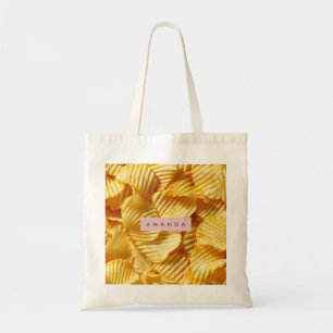 Personalisiertes knuspriges Kartoffelchip-Design Tragetasche
