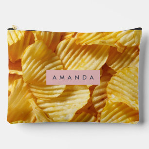 Personalisiertes knuspriges Kartoffelchip-Design Zubehörtasche