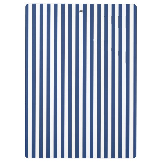 Personalisiertes Kobalt Blau und Weiß gestreift El Klemmbrett (Rückseite)