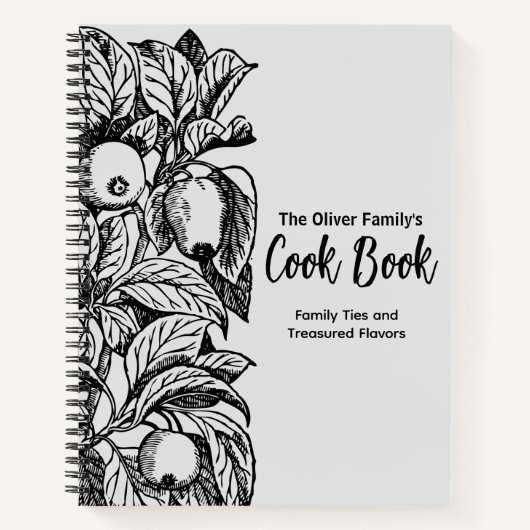 Personalisiertes Kochbuch | Blank Custom Cookbook Notizblock (Vorderseite)