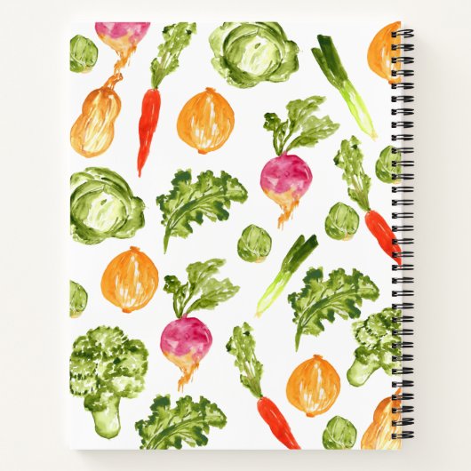 Personalisiertes Kochbuch für Gemüse Notizblock (Rückseite)