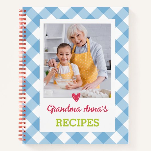 Personalisiertes Kochbuch (Ihr Foto) Rezept-Notebo Notizblock (Vorderseite)