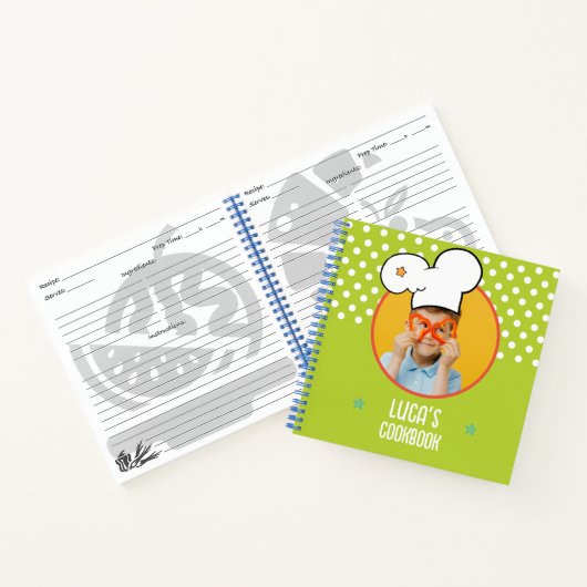 Personalisiertes Kochbuch (Ihr Foto) Rezept-Notebo Notizblock (Innenseite)