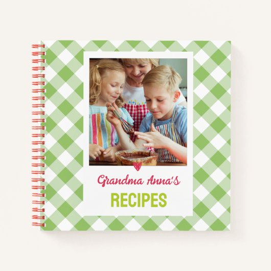 Personalisiertes Kochbuch (Ihr Foto) Rezept-Notebo Notizblock (Vorderseite)