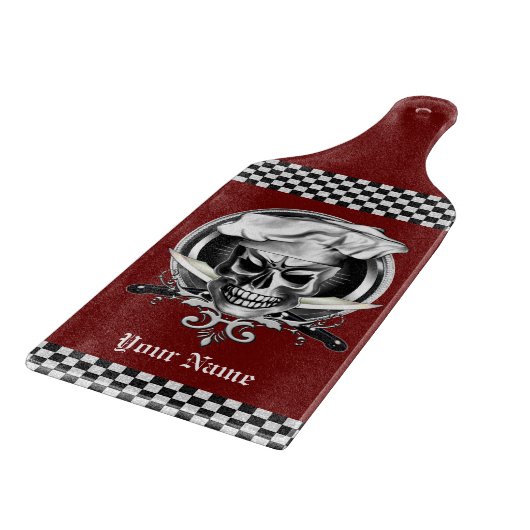 Personalisiertes Kochs-Schädel-Ausschnitt-Brett Schneidebrett (Ecke)