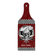 Personalisiertes Kochs-Schädel-Ausschnitt-Brett Schneidebrett (Vorderseite)