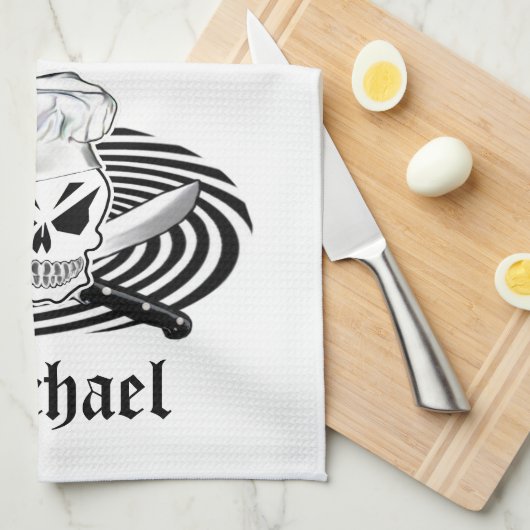 Personalisiertes Kochs-Tuch Geschirrtuch (Viertel Falte)